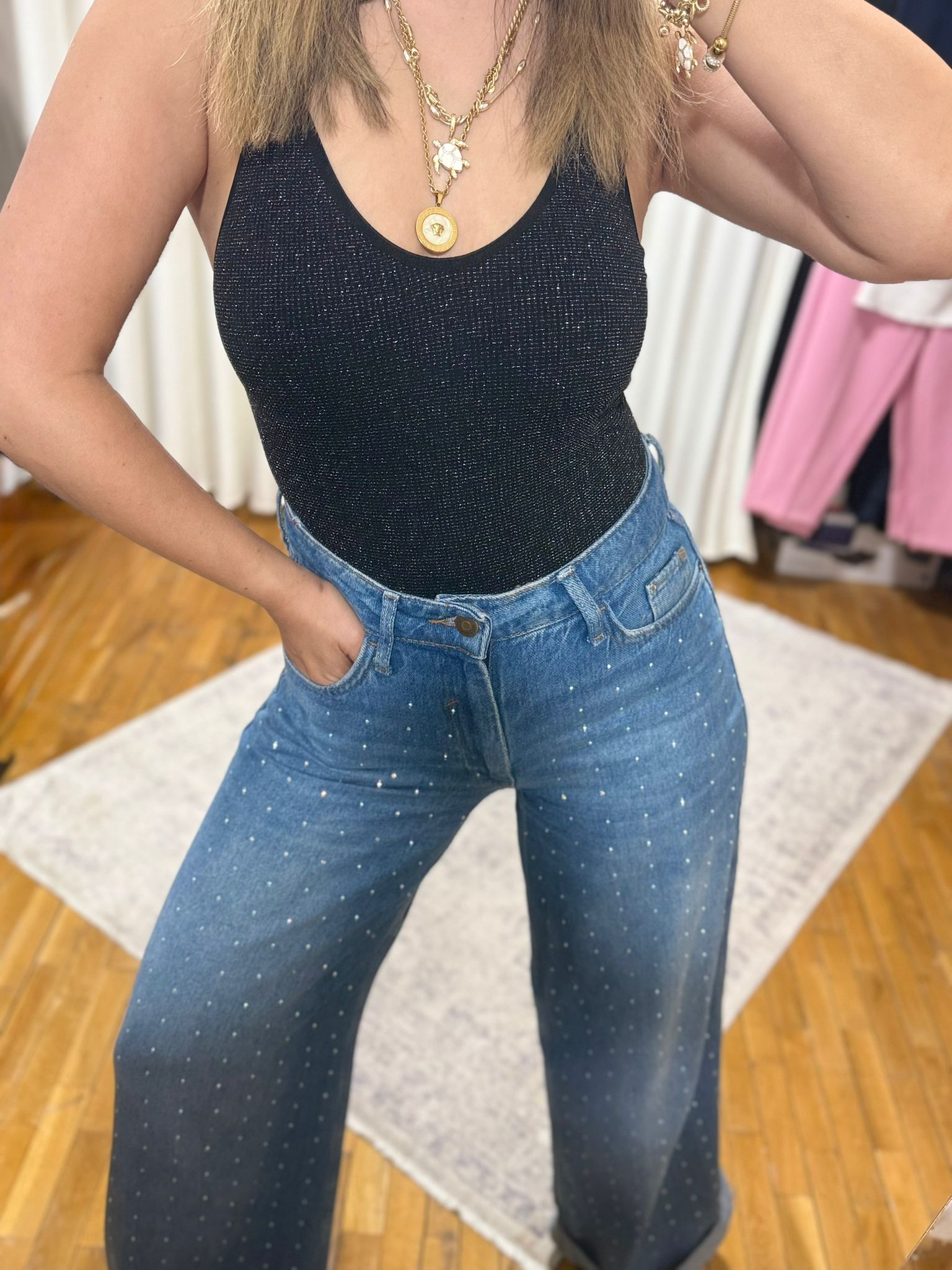 Simli Büstiyer Sırtı Açık